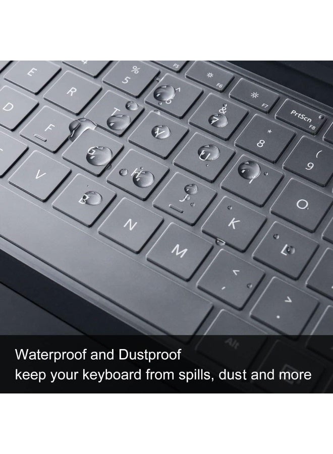 Ultra Thin Transparency Keyboard Cover Protector Skin for 13-Inch 2025 Release Microsoft Surface Laptop Copilot+ PC Snapdragon X Plus, and 12" 2025+ Surface Pro 2-in-1 Laptop/Tablet,US Keyboard - Image 4